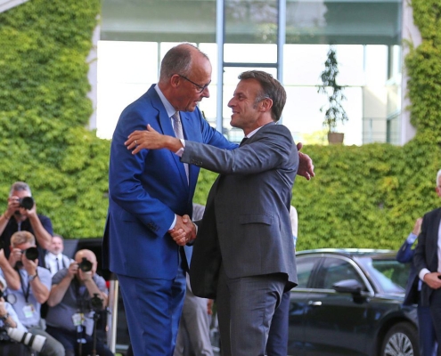 Friedrich Merz und Emmanuel Macron (Archiv)