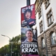 Wahlplakate mit Elif Eralp, Linke, und Steffen Krach, SPD (Archiv)