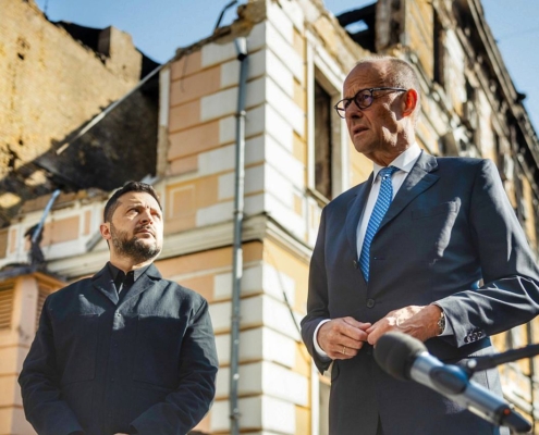 Wolodymyr Selenskyj und Friedrich Merz am 04.10.2026