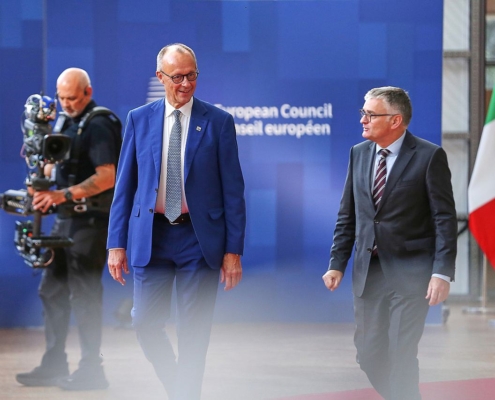 Friedrich Merz und Stefan Kornelius am 15.10.2026