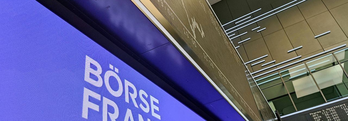 Anzeigetafel in der Frankfurter Börse