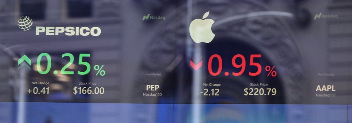 Börsenkurse von Pepsico und Apple