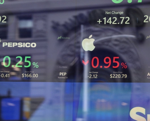 Börsenkurse von Pepsico und Apple