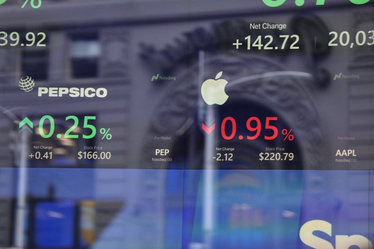 Börsenkurse von Pepsico und Apple