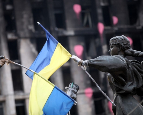 Ukrainische Flagge (Archiv)